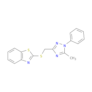 Benzothiazole, 2-[[(5-methyl-1-phenyl-1H-1,2,4-triazol-3-yl)methyl]thio]-