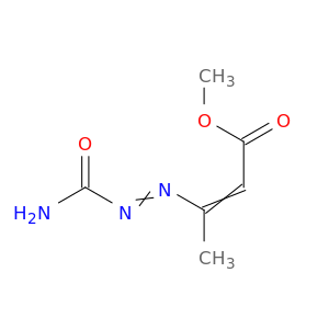 2-Butenoic acid, 3-[(aminocarbonyl)azo]-, methyl ester