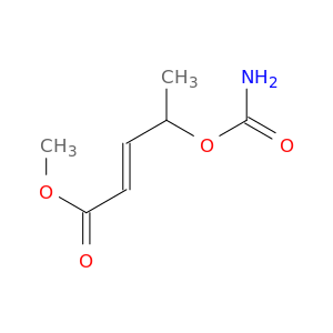 2-Pentenoic acid, 4-[(aminocarbonyl)oxy]-, methyl ester, (E)-