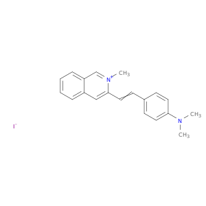 Isoquinolinium, 3-[2-[4-(dimethylamino)phenyl]ethenyl]-2-methyl-, iodide