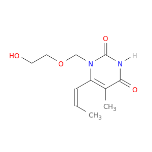 2,4(1H,3H)-PYRIMIDINEDIONE, 1-[(2-HYDROXYETHOXY)METHYL]-5-METHYL-6-[(1Z)-1-PROPENYL]-