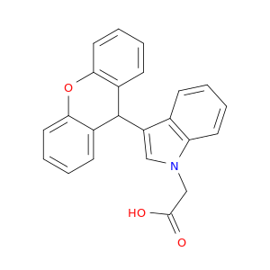 3-(9H-XANTHEN-9-YL)-1H-INDOLE-1-ACETIC ACID