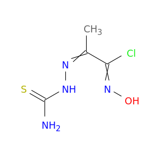 Propanimidoyl chloride, 2-[(aminothioxomethyl)hydrazono]-N-hydroxy-
