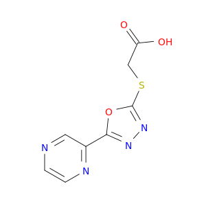 Acetic acid, [(5-pyrazinyl-1,3,4-oxadiazol-2-yl)thio]-