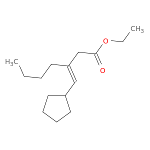Heptanoic acid, 3-(cyclopentylmethylene)-, ethyl ester, (Z)-