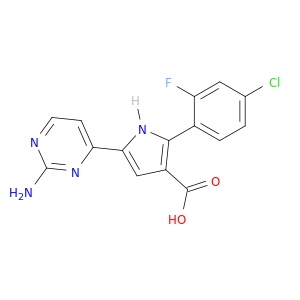 1H-Pyrrole-3-carboxylicacid, 5-(2-amino-4-pyrimidinyl)-2-(4-chloro-2-fluorophenyl)-