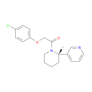 Piperidine, 1-[(4-chlorophenoxy)acetyl]-2-(3-pyridinyl)-, (S)-