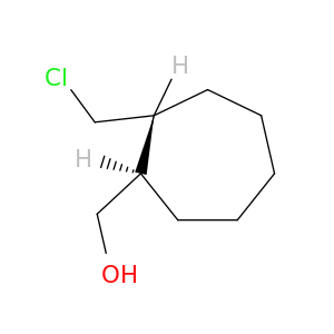 Cycloheptanemethanol, 2-(chloromethyl)-, trans-