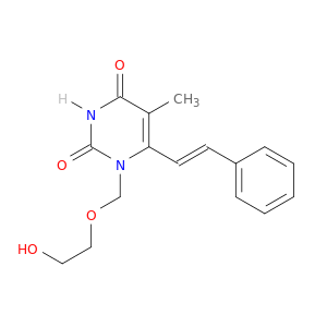 2,4(1H,3H)-PYRIMIDINEDIONE, 1-[(2-HYDROXYETHOXY)METHYL]-5-METHYL-6-[(1Z)-2-PHENYLETHENYL]-