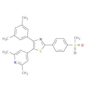 4-(3,5-DIMETHYLPHENYL)-5-(2,6-DIMETHYL-4-PYRIDYL)-2-(4-METHYLSULFONYLPHENYL)-1,3-THIAZOLE