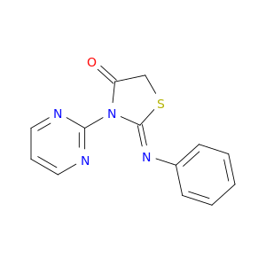 (2Z)-2-(PHENYLIMINO)-3-PYRIMIDIN-2-YL-1,3-THIAZOLIDIN-4-ONE
