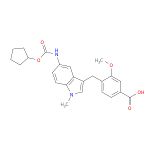 4-((5-(((Cyclopentyloxy)carbonyl)amino)-1-methyl-1H-indol-3-yl)methyl)-3-methoxybenzoic acid