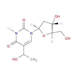 Uridine, 2'-deoxy-5-(1-hydroxyethyl)-