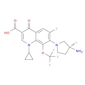 7-((S)-3-AMINO-1-PYRROLIDINYL)-1-CYCLOPROPYL-6-FLUORO-8-TRIFLUOROMETHOXY-1,4-DIHYDRO-4-OXOQUINOLINE-3-CARBOXYLIC ACID