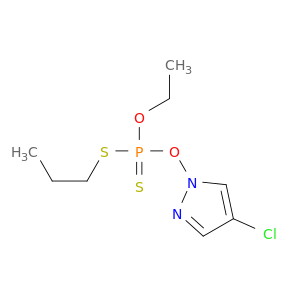 1H-Pyrazole, 4-chloro-1-[[ethoxy(propylthio)phosphinothioyl]oxy]-