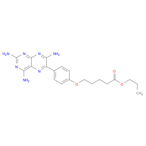 Pentanoic acid,5-[4-(2,4,7-triamino-6-pteridinyl)phenoxy]-, propyl ester