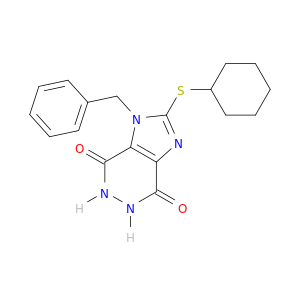 1H-Imidazo[4,5-d]pyridazine-4,7-dione,2-(cyclohexylthio)-5,6-dihydro-1-(phenylmethyl)-