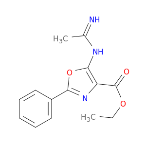 4-Oxazolecarboxylic acid, 5-[(1-iminoethyl)amino]-2-phenyl-, ethyl ester