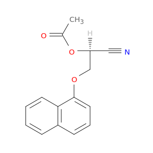 Propanenitrile, 2-(acetyloxy)-3-(1-naphthalenyloxy)-, (S)-