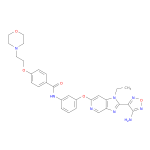 N-(3-((2-(4-氨基呋咱-3-基)-1-乙基-1H-咪唑并[4,5-c]吡啶-6-基)氧)苯基)-4-((2-(4-吗啉基)乙基)氧)苯甲酰胺