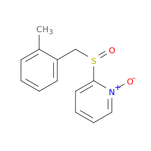 Pyridine, 2-[[(2-methylphenyl)methyl]sulfinyl]-, 1-oxide