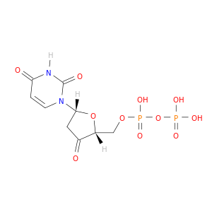 Uridine 5'-(trihydrogendiphosphate), 2',3'-dideoxy-3'-oxo- (9CI)