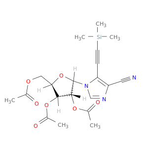5-(2-(Trimethylsilyl)-1-ethyn-1-yl)-1-(2',3',5'-tri-O-acetyl-β-D-ribofuranosyl)imidazo-4-carbonitrile