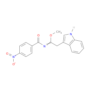 1H-Indole-3-ethanimidic acid, N-(4-nitrobenzoyl)-, methyl ester