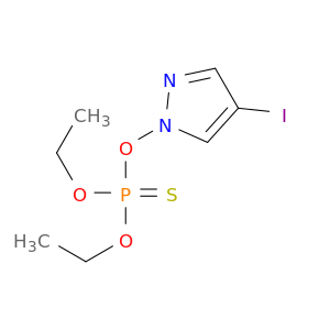 1H-Pyrazole, 1-[(diethoxyphosphinothioyl)oxy]-4-iodo-