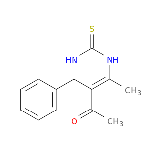2(1H)-Pyrimidinethione, 5-acetyl-3,6-dihydro-4-methyl-6-phenyl-