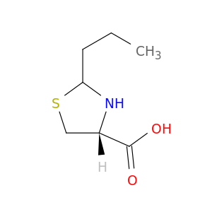 4-Thiazolidinecarboxylic acid, 2-propyl-, (4R)-