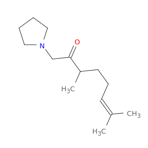6-Octen-2-one, 3,7-dimethyl-1-(1-pyrrolidinyl)-