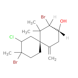 (2s,3r,6s)-2,9-dibromo-8-chloro-1,1,9-trimethyl-5-methylene-spiro[5.5]undecan-3-ol