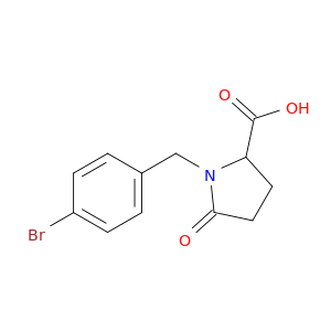 1-[(4-bromophenyl)methyl]-5-oxopyrrolidine-2-carboxylic acid