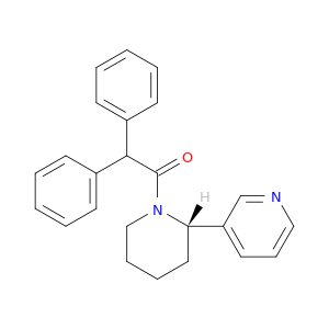 Piperidine, 1-(diphenylacetyl)-2-(3-pyridinyl)-, (S)-