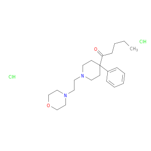 1-Pentanone,1-[1-[2-(4-morpholinyl)ethyl]-4-phenyl-4-piperidinyl]-, hydrochloride (1:2)