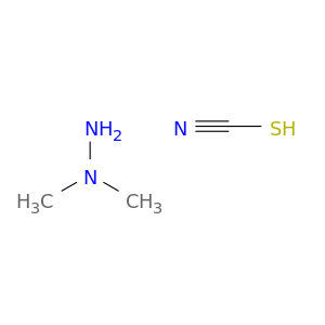 Thiocyanic acid, compd. with dimethylhydrazine