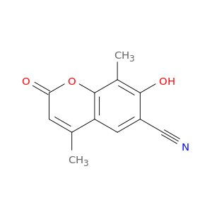 2H-1-Benzopyran-6-carbonitrile,7-hydroxy-4,8-dimethyl-2-oxo-