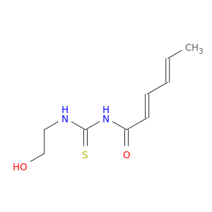 2,4-Hexadienamide, N-[[(2-hydroxyethyl)amino]thioxomethyl]-, (E,E)-