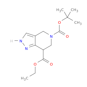 6,7-二氢-1H-吡唑并[4,3-c]吡啶-5,7(4H)-二羧酸 5-叔丁酯 7-乙酯