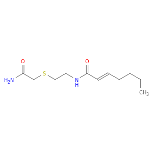 2-Heptenamide, N-[2-[(2-amino-2-oxoethyl)thio]ethyl]-, (E)-