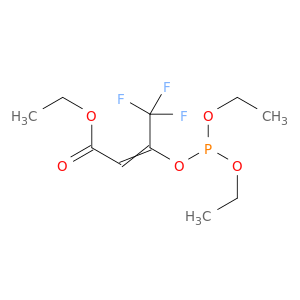 2-Butenoic acid, 3-[(diethoxyphosphino)oxy]-4,4,4-trifluoro-, ethyl ester