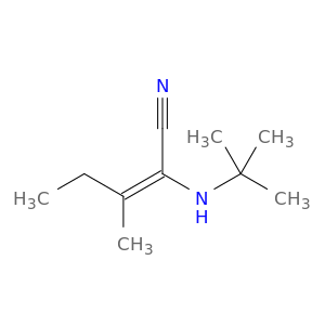 2-Pentenenitrile, 2-[(1,1-dimethylethyl)amino]-3-methyl-, (E)-