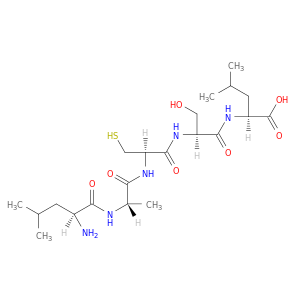 L-Leucine, N-[N-[N-(N-L-leucyl-L-alanyl)-L-cysteinyl]-L-seryl]-