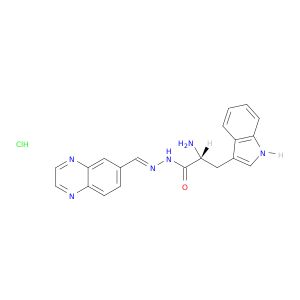 (R,E)-2-氨基-3-(1H-吲哚-3-基)-N'-(喹喔啉-6-基亚甲基)丙酰肼盐酸盐