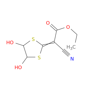 Acetic acid, cyano(4,5-dihydroxy-1,3-dithiolan-2-ylidene)-, ethyl ester
