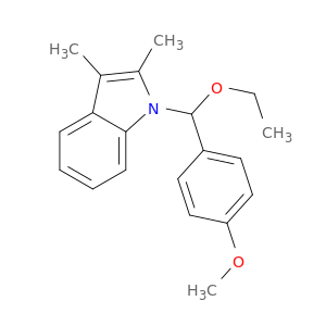 1H-Indole, 1-[ethoxy(4-methoxyphenyl)methyl]-2,3-dimethyl-