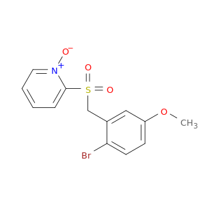 Pyridine, 2-[[(2-bromo-5-methoxyphenyl)methyl]sulfonyl]-, 1-oxide