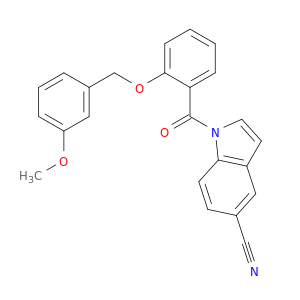 1H-Indole-5-carbonitrile, 1-[2-[(3-methoxyphenyl)methoxy]benzoyl]-