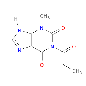 1H-Purine-2,6-dione, 3,7-dihydro-3-methyl-1-(1-oxopropyl)-